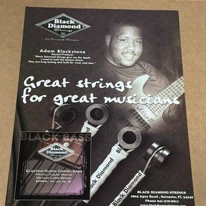 ADAM BLACKSTONE - Black Diamond Strings - 2005 Print Advertisement